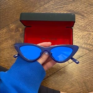 Adam Selman X LeSpecs Blue Sunglasses